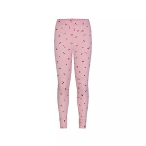 Skims NWOT Soft Lounge Kids Sleep Pants in Cherry Blossom Print - Size Youth 6